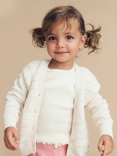 PASTEL STRIPE BOXY CARDI