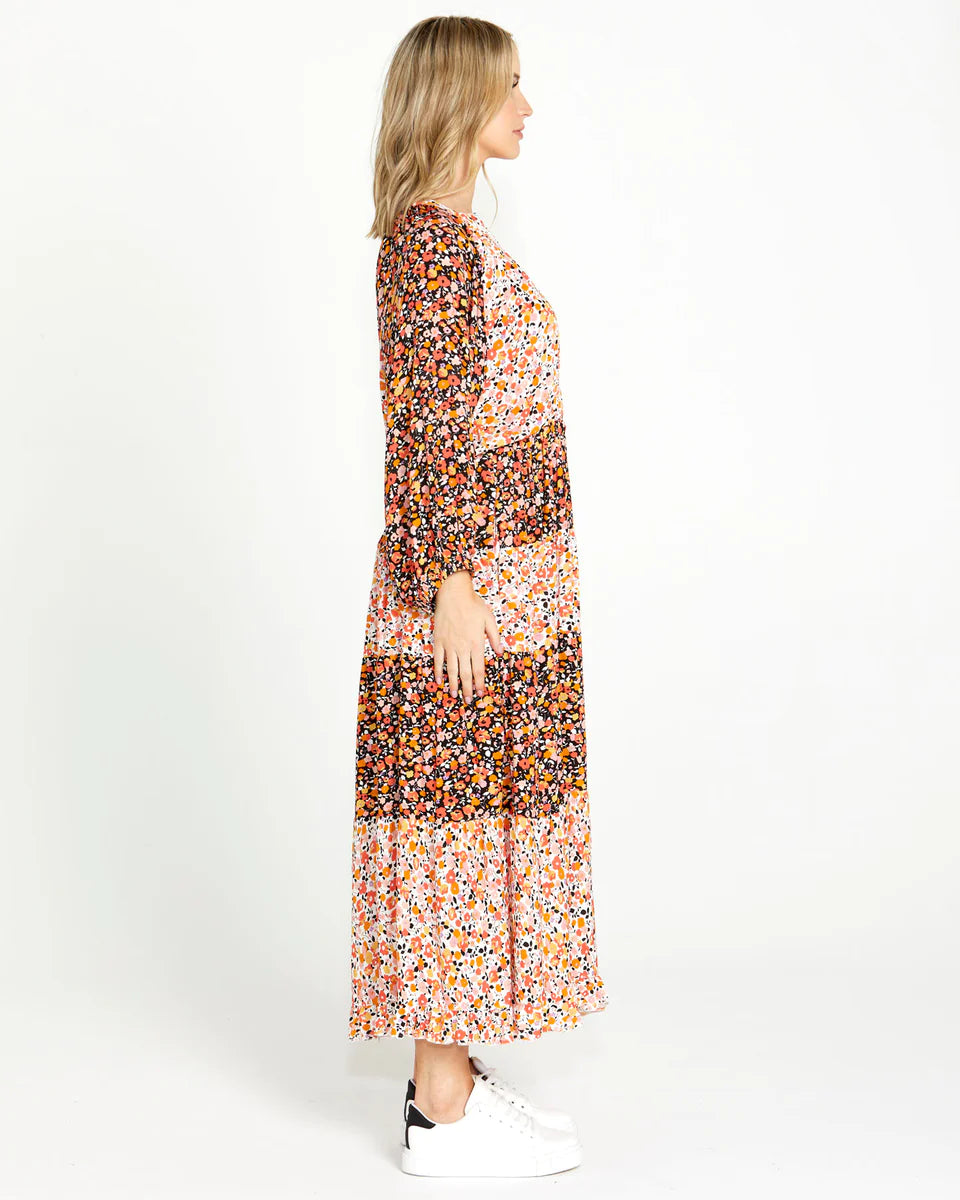 Jemma Tiered Maxi Dress - Multi Ditsy