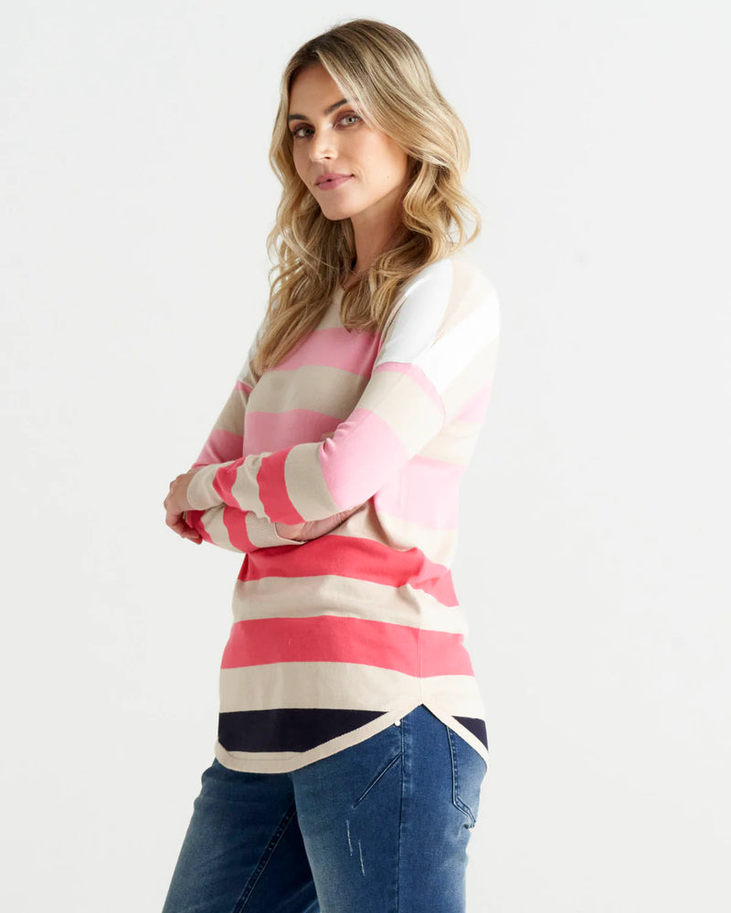 SOPHIE KNIT JUMPER - DAWN STRIPE