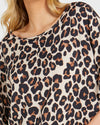 Kylie Relaxed Frill Sleeve Top - Animal