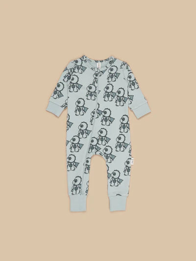 DINO HERO ZIP ROMPER