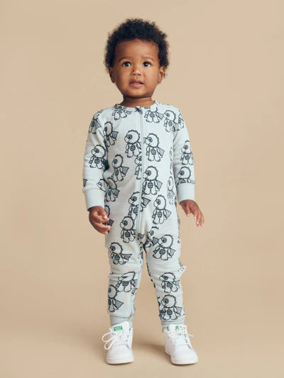 DINO HERO ZIP ROMPER