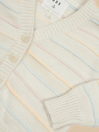 PASTEL STRIPE BOXY CARDI