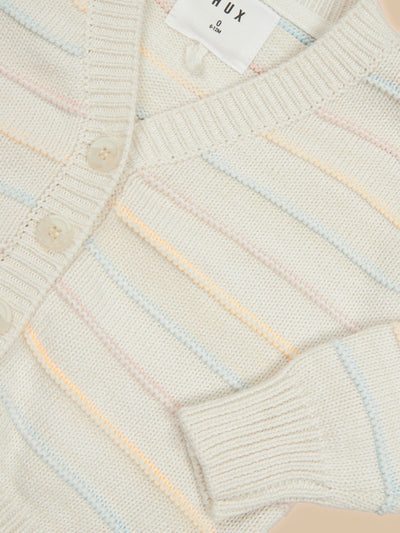 PASTEL STRIPE BOXY CARDI