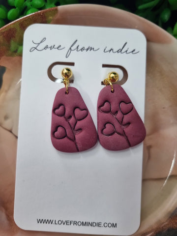 Sage flower earrings