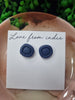 Navy Stud Earrings