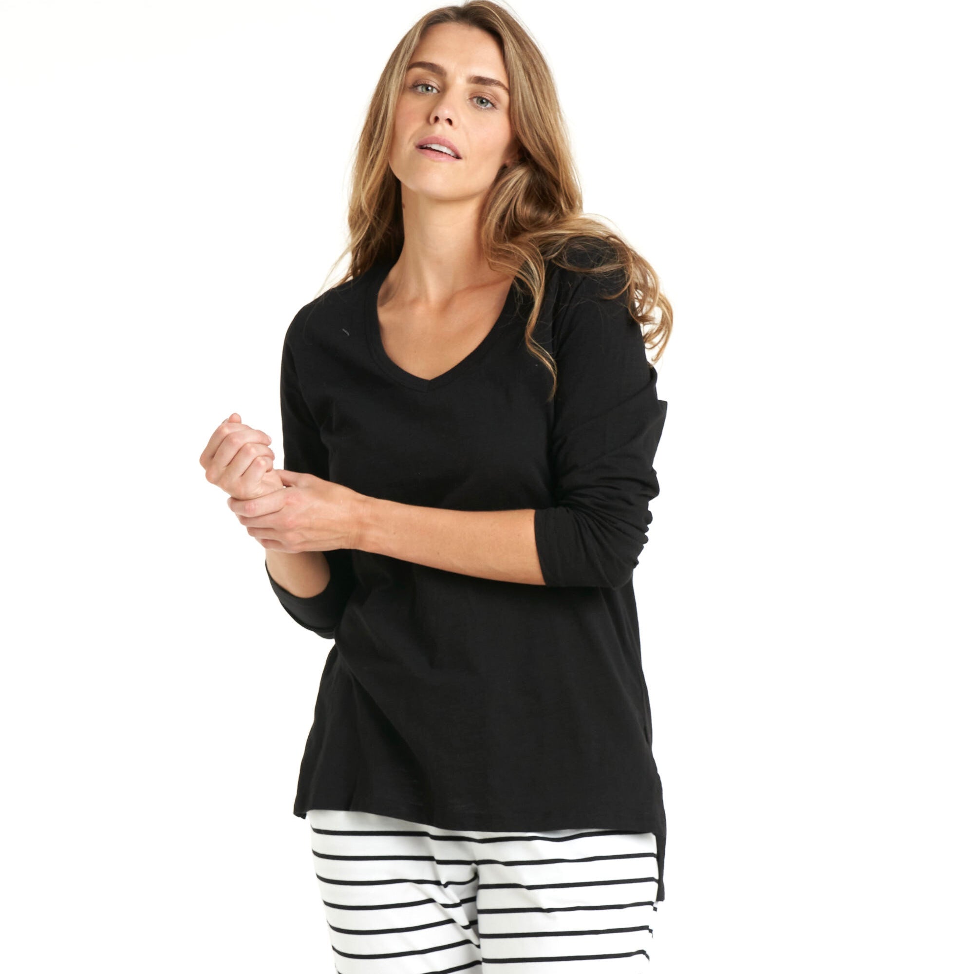 BONNIE L/S TOP - BLACK