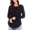 MEGAN LONG SLEEVE TOP - BLACK