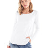 EVANNA LONG SLEEVE TOP - WHITE