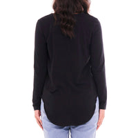 MEGAN LONG SLEEVE TOP - BLACK