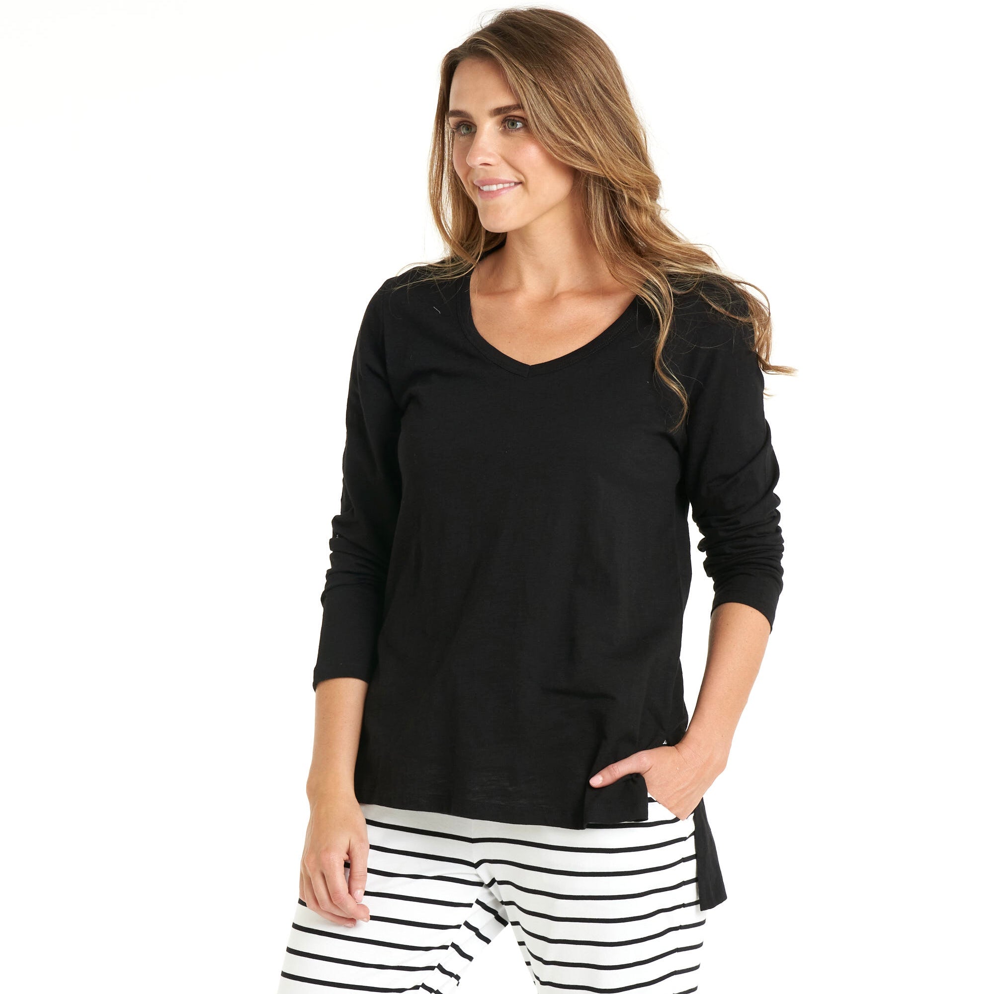BONNIE L/S TOP - BLACK