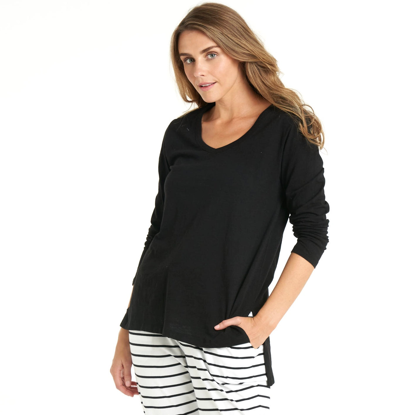 BONNIE L/S TOP - BLACK