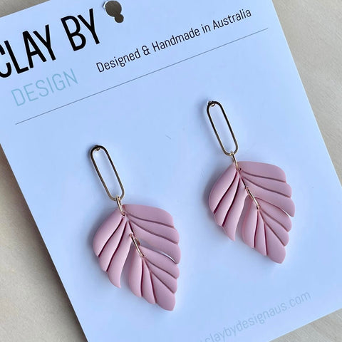 PINK OVAL DANGLES #154