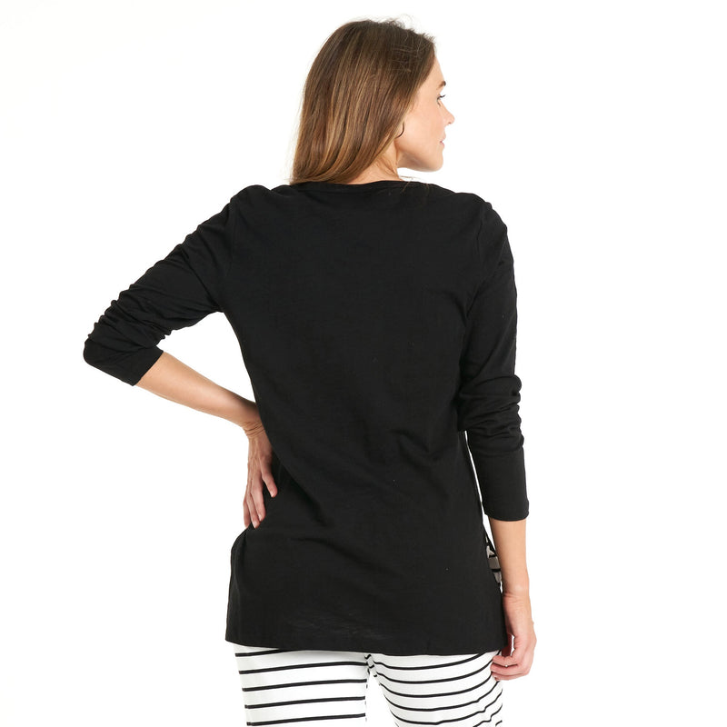 BONNIE L/S TOP - BLACK