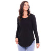 MEGAN LONG SLEEVE TOP - BLACK