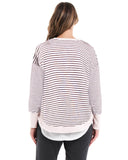 LUCY FRENCH TERRY SWEAT - AWNING STRIPE